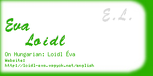 eva loidl business card