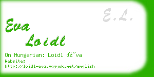 eva loidl business card